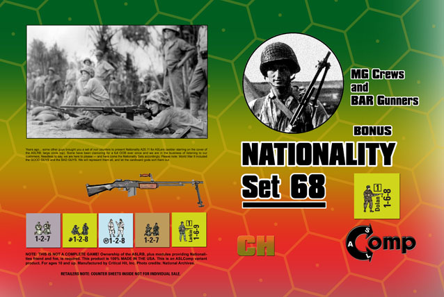 ASLComp Nationality Set 68 - MG Crews and BAR Gunners