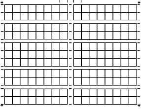 Blank 2-sided counter sheet 176  x 5/8" chits